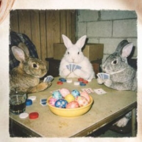 Funny Bunny Easter Shirt, Retro Bunnies 90s Photo Tee - Picture 2 of 3